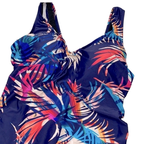 Swimsuits for All plus size 18 swimsuit tropical floral print - Picture 1 of 8